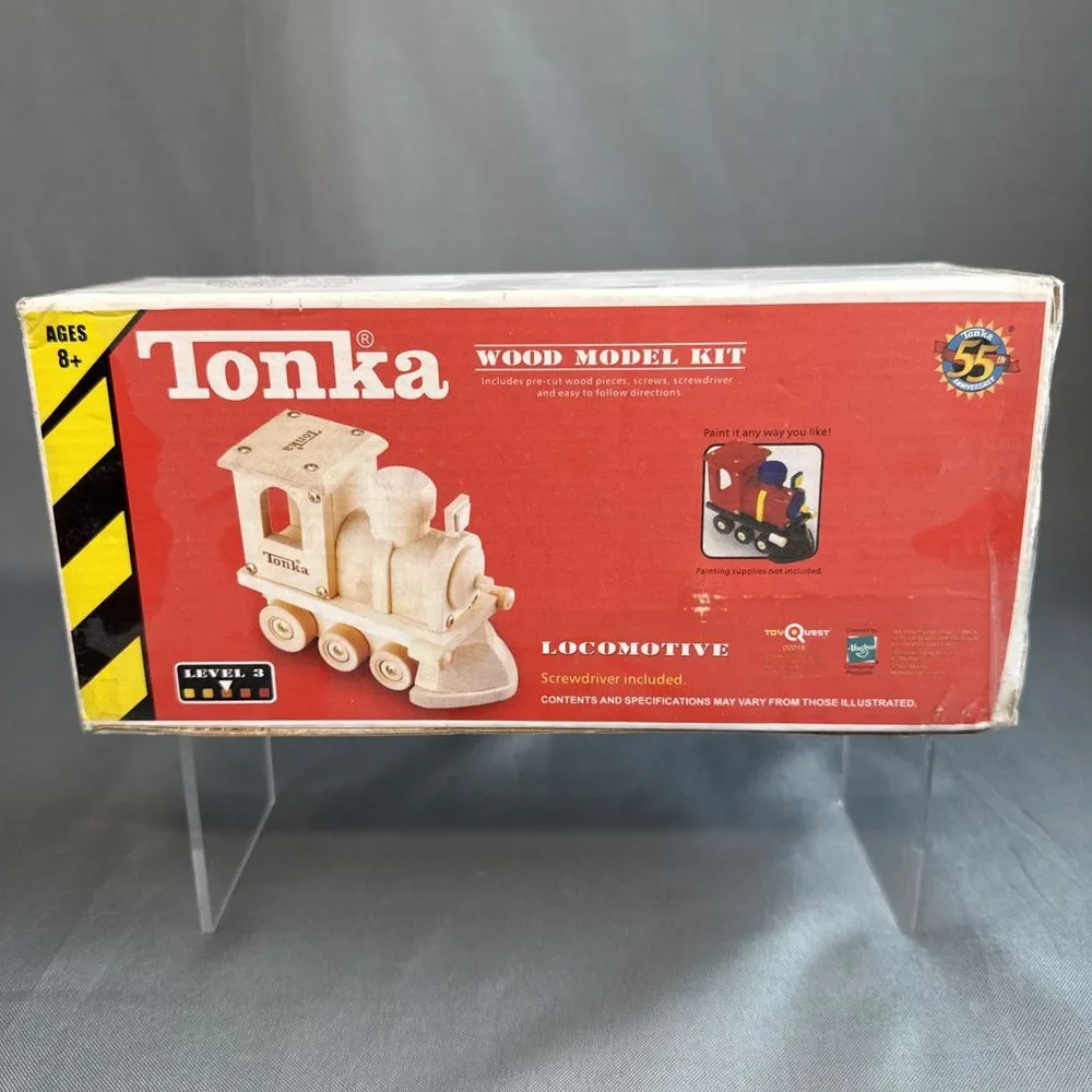 Tonka Wood Model Kit Skill‎ Level 3 Locomotive 2002 Complete Open Box Vintage